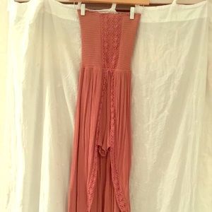 Coco + jaimeson strapless walk through maxi dress